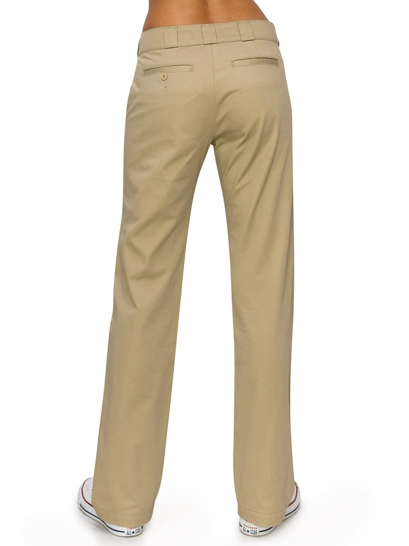 KHAKI & BLUE Women's Work Pants – High Rise Straight Leg