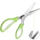 thumbnail image 1 of Tijeras de 24 cm, Tijeras de Costura Profesionales, Cuchillas de Acero Inoxidable y Mangos de plástico para Cortar Papel y Tela, Verde, 1 of 6