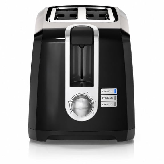 2-Slice Toaster, Extra Wide Slots for Bagels & Thick Bread, 6 Browning Settings, Removable Crumb Tray, Cancel Button, 850W, Black