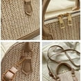 thumbnail image 5 of Kukuzhu Straw Crossbody Bag for Women Woven Shoulder Hobo Bag Shell Handbag Purse Stachels Small Totes, 5 of 6