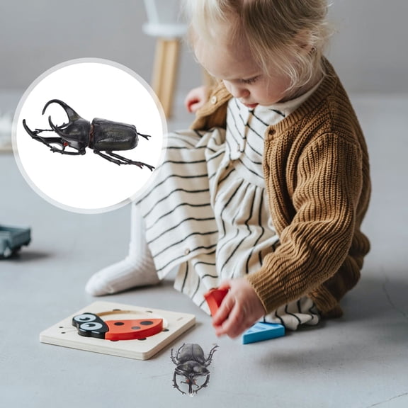 LEORX Lifelike Beetle Figurine PVC Material Educational Decoration 1Pcs
