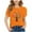 E207-Orange, variant on hengsof Girls Fashion Orange Shirt Short Sleeve T-Shirt, Kids Cute Printed Casual Crew Neck Top, Soft Everyday Pullover, Girls 3-15 Years