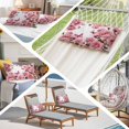 thumbnail image 6 of Pink Roses Pillow Covers, Linen Long Throw Pillow Case, Spring Floral Elegant Pastoral Butterfly Holiday Pillow Protector Decorative Cushion Cover for Living Room/Bedroom 16" x 24", 6 of 8