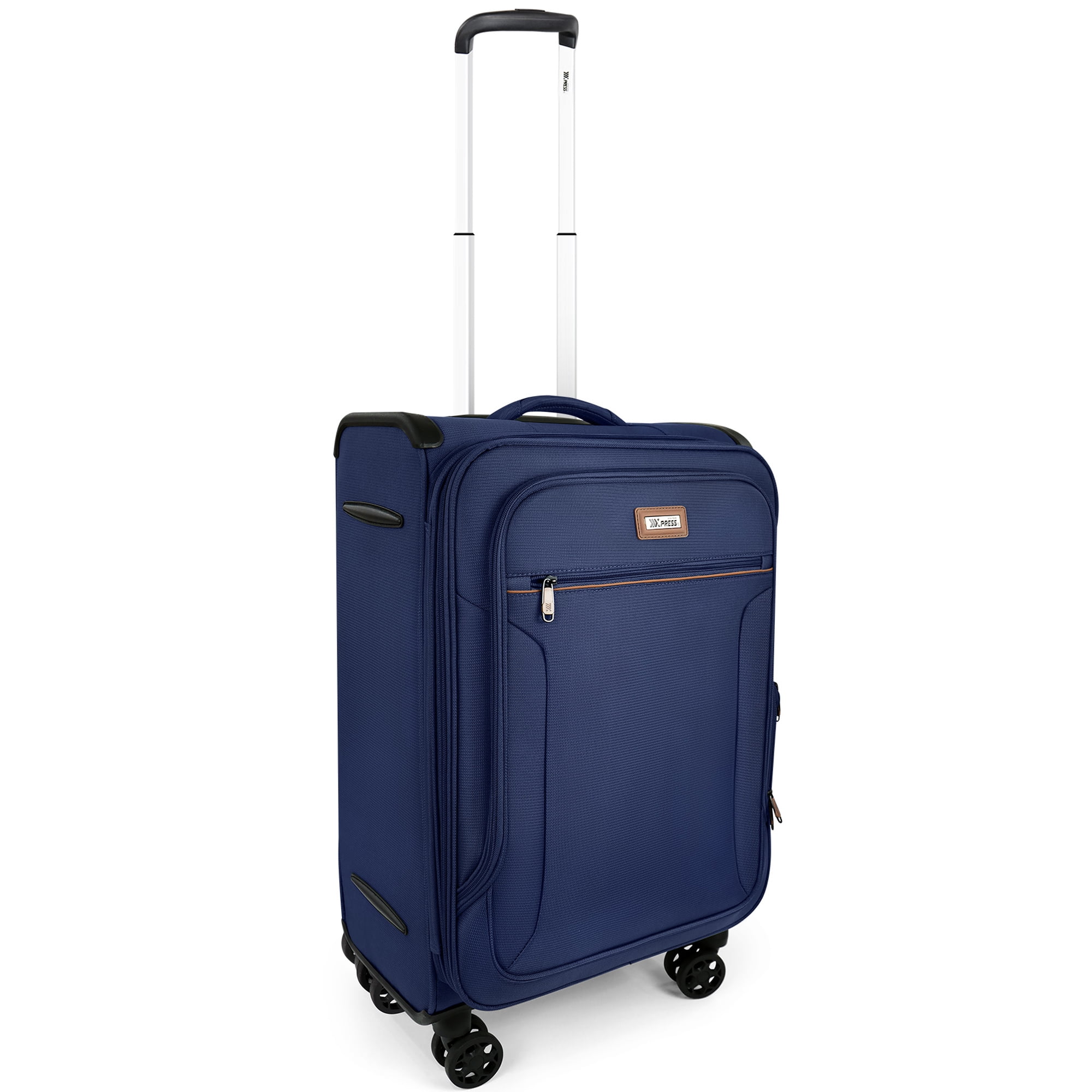 20 inch Softside Carry-on Luggage for Airplane Expandable Spinner Suitcase with TSA Lock, Navy - XJ1907