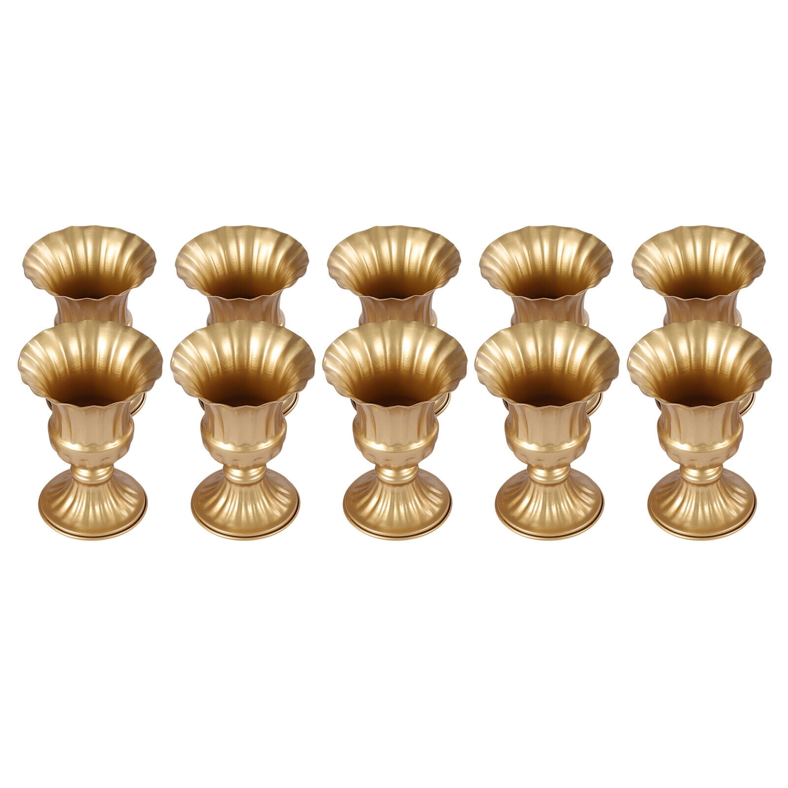 Miumaeov Pcs of 10 Mini Size Wedding Centerpieces Vase Metal Trumpet Vases Centerpieces Small