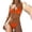 A1#-Orange, variant on Women Plus Size Bikini Set Sleeveless Camis Top Two Piece Set Swimwear Solid Color Thongs Beachwear Fashion Bathing Suit Yellow,M