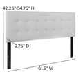 thumbnail image 6 of Flash Furniture Lennox Tufted Upholstered Queen Size Headboard in White Vinyl, 6 of 10
