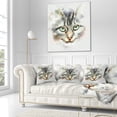 thumbnail image 3 of Designart Cute Kitten Watercolor Hand drawn - Animal Throw Pillow - 18x18, 3 of 5