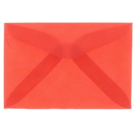 UPC: 0609722982436 | JAM 3Drug Translucent Envelopes  2.3×3.6  Red  25/Pack  Primary Red