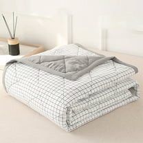 EGYMEN 78"x59" Cooler Quilt, Summer Comforter, Lightweight Blanket, Breathable Cover, Machine Washable Naked Sleeping-friendly Washed Refrigerated Comforter for Hot Nights