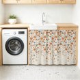 thumbnail image 3 of Weeping Flowers Sink Skirt 11"W x 13"L,Dustproof Under Sink Curtain Skirt for Bathroom Kitchen,Orange Grey Spring Floral Botanical Rustic Burlap Adhesive Short Curtain Vanity Cover for Laundry Closet, 3 of 8