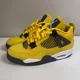 thumbnail image 1 of N I-K-E A i r-Jor-dan 4 Retro Lightning 2021 – US Size 8.5, New with Box, 1 of 6