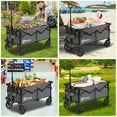 thumbnail image 3 of Sekey 330LBS Foldable Wagon with 220L Large Capacity, Heavy Duty Collapsible Wagon Cart, Utility Folding 600D Oxford Fabric Cart with All Terrain Wheels for Garden Beach Sport Camp Shop Grocery, Gray, 3 of 8