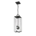 thumbnail image 3 of 3 Light Outdoor Chain Mount Pendant In Contemporary Style-24.25 Inches Tall And 8 Inches Wide-Black Finish-Seedy Glass Color Z-Lite 592Chb-Bk, 3 of 8