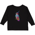 thumbnail image 3 of Inktastic Colorful Hummingbird Boys or Girls Long Sleeve Toddler T-Shirt, 3 of 5