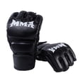 thumbnail image 5 of Guantes de Mma, de Entrenamiento de Lucha con Medio , Abiertas, Guantes de Kickboxing, Guantes de Boxeo para Agarre, Entrenamiento , negro, 5 of 5