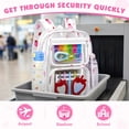 thumbnail image 4 of DAKIMOE Clear Backpack Heavy Duty Stadium Approved School Cute Transparent Backpacks Clear Bag Travel, 4 of 8