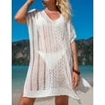 thumbnail image 2 of Swimsuit Coverup for Women Crochet Hollow Bathing Suit Cover Ups See Through Sexy Beach Coverup Alsol Lamesa, 2 of 6