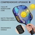 thumbnail image 4 of Pickleball Paddles Set Of 1, Fiberglass Surface, Liquid & Marble Print, 1 Paddles, 2 Balls & Bag, 4 of 5