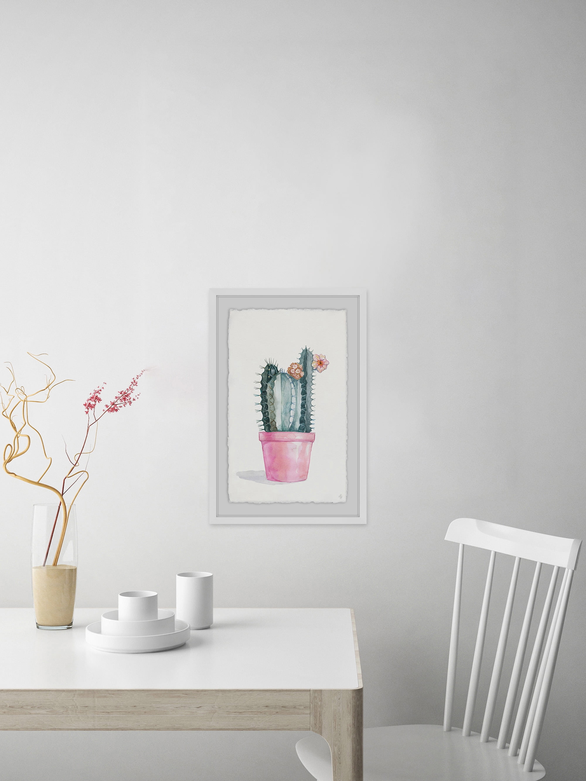 Flowering Succulent II Framed Painting Art Print