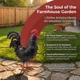 thumbnail image 6 of Black Speckled Metal Rooster Statue 16.14 Inch Freestanding Farmhouse Yard Art Weather Resistant Outdoor Garden Decor for Lawn Patio Porch, 6 of 7