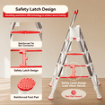 thumbnail image 2 of A-Frame Telescoping Extension Ladder，4.4FT Folding Step Stool with Safety Lock，Foldable Aluminum Ladder, heavy duty 5 step ladder 600lbs Capacity for Home Use, 2 of 8