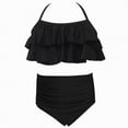 thumbnail image 6 of mgoYE Girl Swimsuit 10 Girls Swimsuit Bikini Set(Black,3-4 Years), 6 of 9