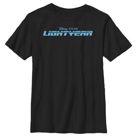 Boy s Lightyear Blue Logo Graphic Tee Black Medium