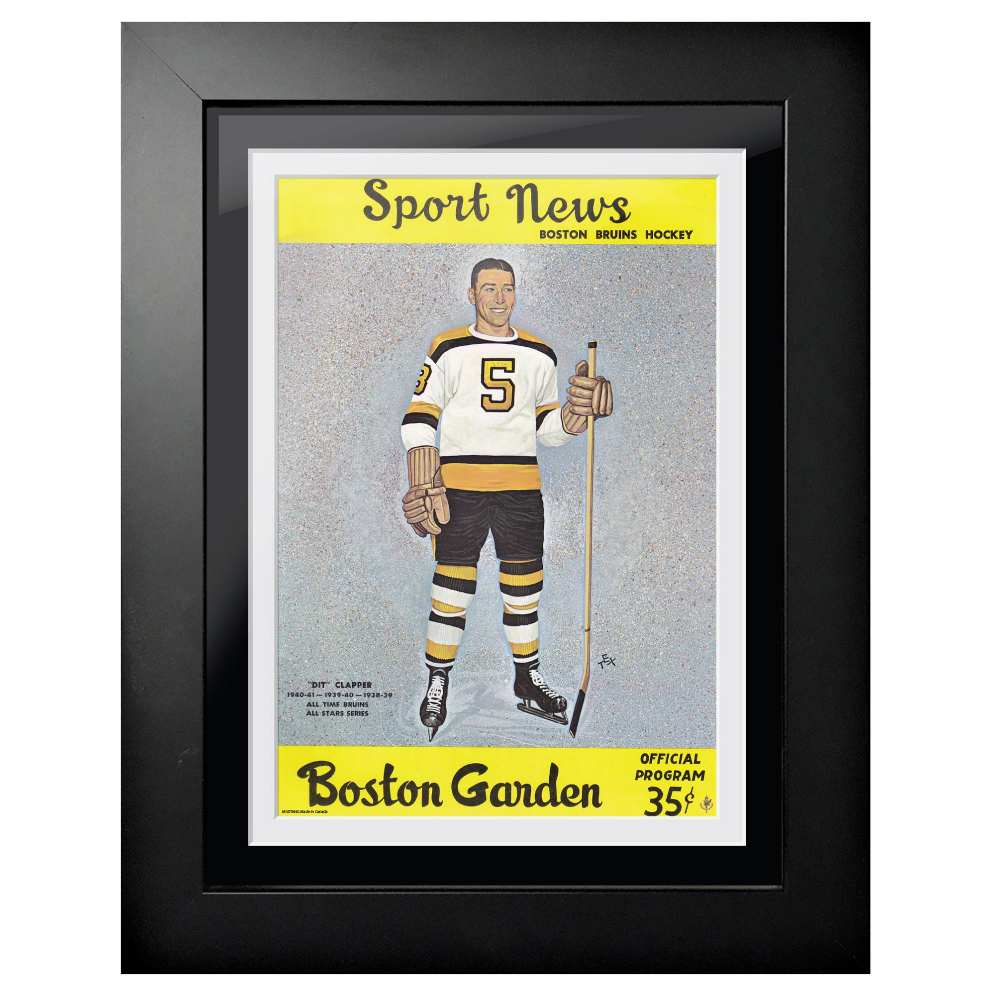 Mustang Boston Bruins Sport News Program 18 X 14 Framed Cover Art Print Walmart Com Walmart Com