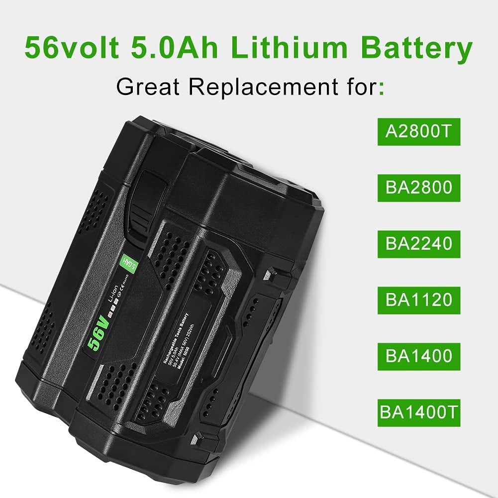 56V 5.0Ah Li-Ion Replacement Battery for EGO Battery for EGO 56V Power Tools BA2800T LB4800 with Fuel Gauge