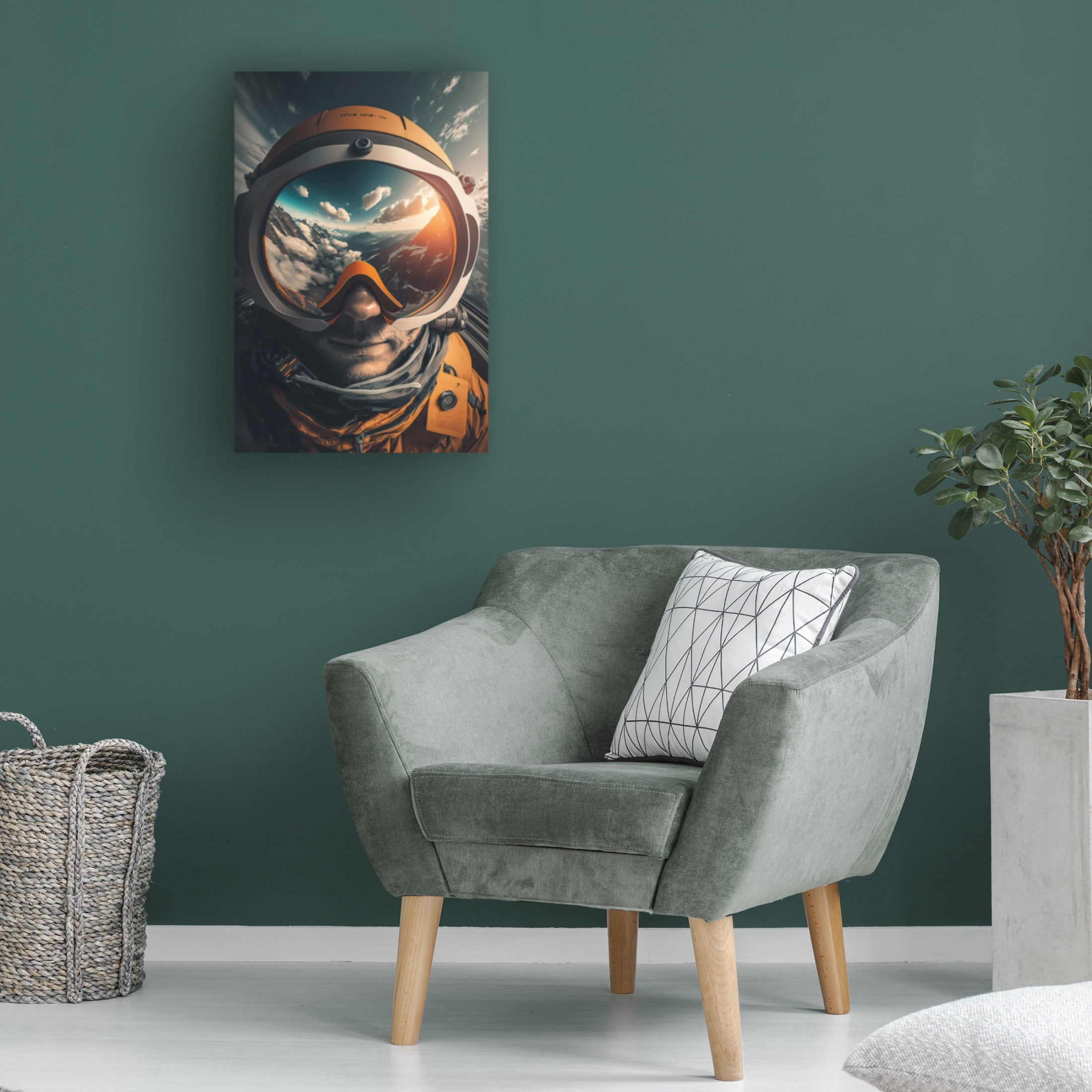 Canvas Wall Art - Ray Heere 'Surrealistic Selfies 9' Wall Art for Living Room, Bedroom, or Office Décor by Trademark Fine Art - 30 x 47 Inches