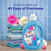 Suavitel Fabric Conditioner, Liquid Fabric Softener, 45 Days of Freshness, Field Flowers Scent, 105 fl oz