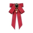 thumbnail image 3 of Milageto Bow Tie Ribbon Brooch Pre Tied Bow Tie Bowknot Shirt Tie for Student Uniform Red, 3 of 8