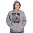 thumbnail image 5 of Popeye Olive Oil Retail Therapy Cute Zip Hoodie Sweatshirt Women Brisco Brands S, 5 of 6