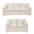 thumbnail image 1 of Sala 3-2 Cosmo 2 Piezas ( Sofá, Love Seat ) Crema para Sala, 1 of 12