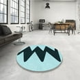 thumbnail image 4 of Ahgly Company Machine Washable Indoor Rectangle Transitional Medium Teal Green Area Rugs, 5' x 8', 4 of 7