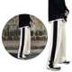 thumbnail image 4 of Pantalones de pierna ancha para mujer con bolsillos, cintura elástica, pantalones casuales suaves y agradables para la piel para vacaciones, blanco L, 4 of 8