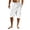 White, variant on 1PCS Men's Linen Beach Shorts with Elastic Waist, Solid Color Simple Design, Comfortable Breathable Outdoor and Daily Casual Shorts for Summer White XXXL(XXXL)