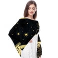 thumbnail image 4 of New Moon Symbol Chiffon Yarn Silk Hair Scarf for Women - Breathable Translucent Lightweight Wrap Shawl - 180x73cm Size Accessory, 4 of 6