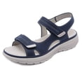 thumbnail image 3 of Sandalias para caminar para mujer Sandalias atléticas planas antideslizantes Sandalias con punta abierta para deportes, 3 of 9