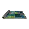 thumbnail image 2 of Ahgly Company Indoor Rectangle Patchwork Turquoise Blue Transitional Area Rugs, 2' x 4', 2 of 4
