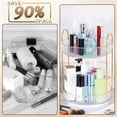 thumbnail image 4 of Tutuviw 360 Rotating Makeup Organizer, 2 Tier Perfume Organizer Skincare Organizer， Rotating Makeup Organizer for Bathroom, Vanity, Countertop（Transparent）, 4 of 8