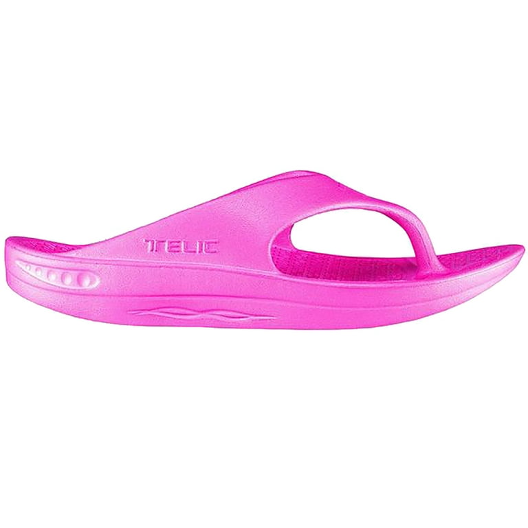 TELIC Unisex Energy Flip Flops - Made In USA, Pillow-Soft Arch Support, Waterproof & Lightweight For Beach & Pool