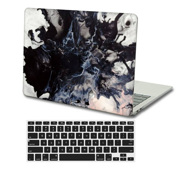 KSK KAISHEK Hard Protective Shell Case Cover for Newest MacBook Pro 15" 2019-2016 A1707/A1990 + Black Keyboard Cover, Ink painting 5
