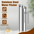 thumbnail image 2 of Stainless Steel Water Pitcher,1L/1.5L/2L Modern Metal Pitcher with Ice Guard, Silver Carafe Drink Pitcher with Handle,Beverage Container for Iced/Hot Tea,Juice,Coffee,Milk, 2 of 10