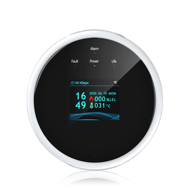 Wosthever Detector de fugas LCD Digital inalámbrico Tuya montado en la pared Sensor de fugas seguridad del hogar detección de temperatura Electrodomésticos