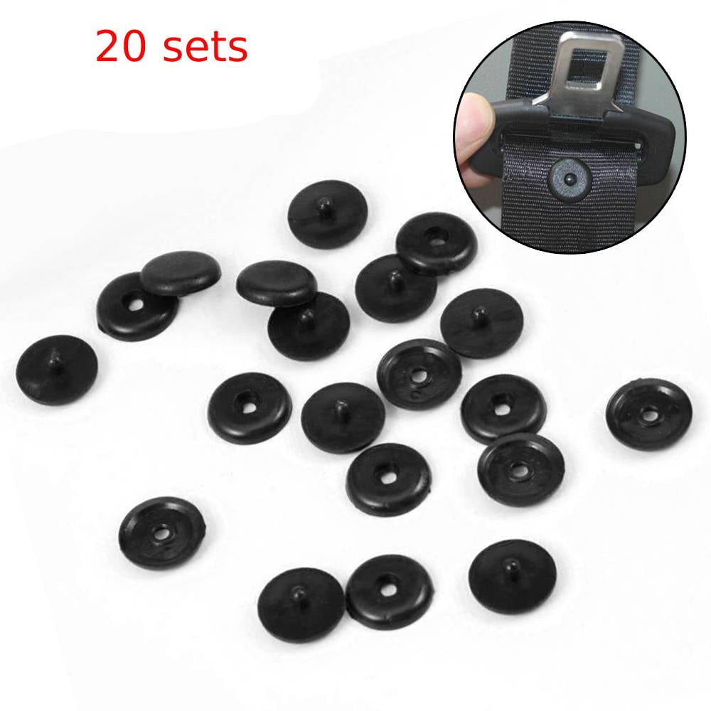 FALYEE 20 Pairs Seat Belt Button Buckle Stop Universal Fit Stopper