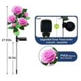 thumbnail image 2 of Outdoor Rose LED Solar Flower Light, Outdoor Solar Landscape Lights with 5 Rose Flowers, Waterproof Solar Garden Lights for Patio Yard Pathway Decoration, Pink, 2 of 8