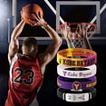 thumbnail image 4 of nipocaio Bracelets de Basket-Ball Signature Sport Bracelet Réglable en Silicone Souvenir Cadeau, 4 of 5
