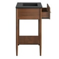 thumbnail image 6 of Sink Vanity Cabinet, Walnut Black, Wood, Mid Century Hotel Bedroom Bathroom, Modern Contemporary HB36405, 6 of 10